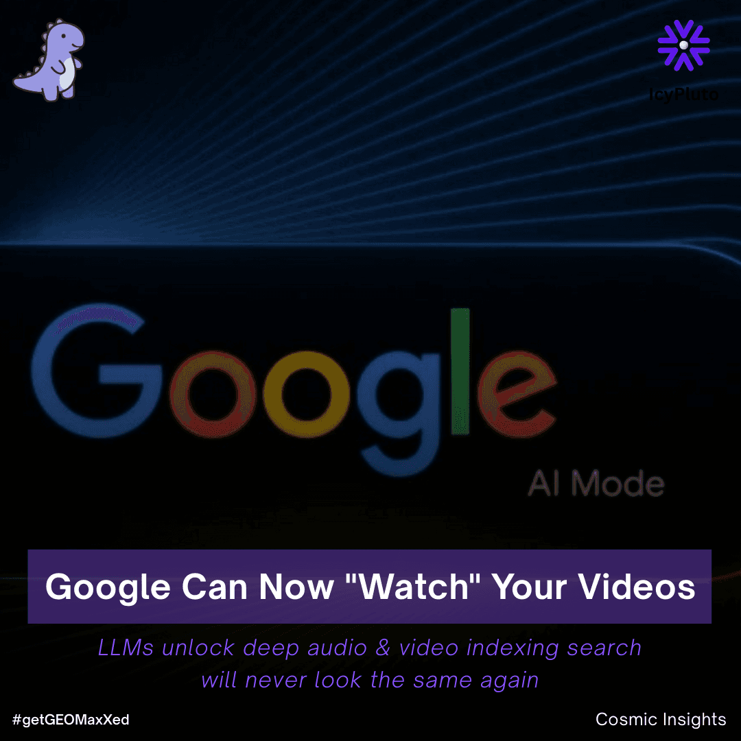 Google LLMs Unlock Audio & Video Search Indexing