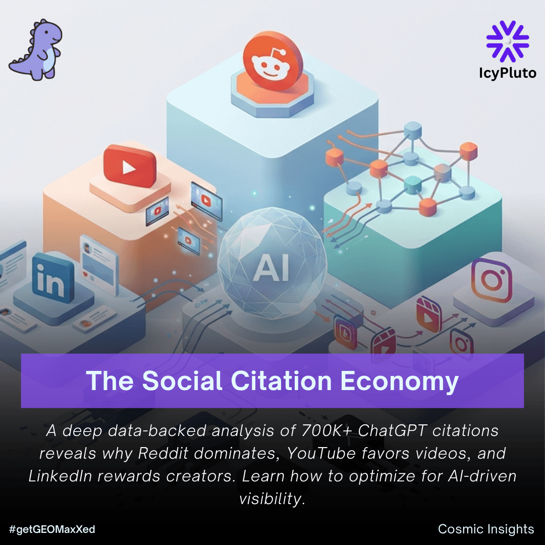 The Social Citation Economy: How ChatGPT Chooses Reddit, YouTube, and LinkedIn Content (And What Brands Must Do)